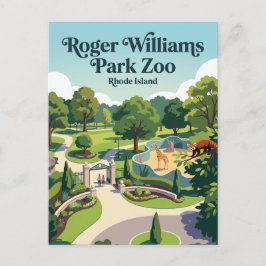Roger Williams Park Zoo Rhode Island Postkarte