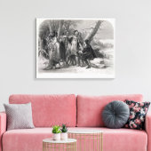 Roger Williams wird von den Narragansetts geschütz Leinwanddruck (Insitu (Wohnzimmer))