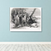 Roger Williams wird von den Narragansetts geschütz Leinwanddruck (Insitu (Holzboden))