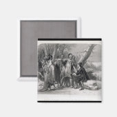 Roger Williams wird von den Narragansetts geschütz Magnet (Vorderseite/Rückseite)