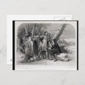 Roger Williams wird von den Narragansetts geschütz Postkarte (Vorne/Hinten)