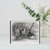 Roger Williams wird von den Narragansetts geschütz Postkarte (Stehend Vorderseite)