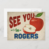 Rogers Arkansas Apple - Vintage Travel Postkarte (Vorne/Hinten)