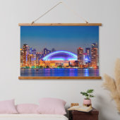 Rogers City Toronto Wandteppich Mit Holzrahmen (Schlafzimmer)