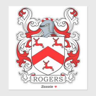Rogers Familienwappen Aufkleber