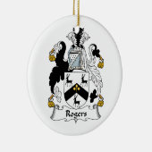 Rogers-Familienwappen Keramik Ornament (Rechts)
