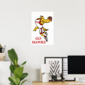 Rogers GHawk Basketball Mascot Poster - groß (Heimbüro)