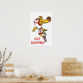 Rogers GHawk Basketball Mascot Poster - groß (Küche)