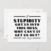 Rogers on Stupidity Postkarte (Vorne/Hinten)