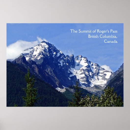 Roger's Pass Summit Poster Print (Vorne)