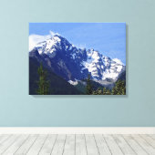 Roger's Pass Summit Stretched Canvas Print Leinwanddruck (Insitu (Holzboden))