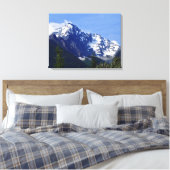 Roger's Pass Summit Stretched Canvas Print Leinwanddruck (Insitu (Schlafzimmer))