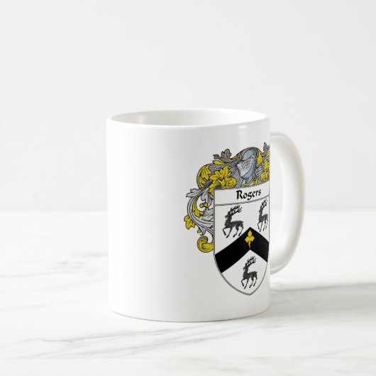 Rogers-Wappen (überzogen) Kaffeetasse (VorderseiteRechts)