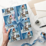 Rogh Collie über Snowman Christmas Geschenkpapier<br><div class="desc">Wunderschöne Weihnachtsgeschenke mit Geschenkideen für den Collie Liebhaber auf Ihrer Einkaufsliste.</div>