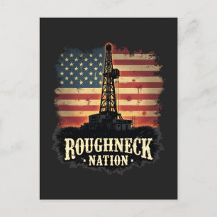 Roghneck Nation Oilfield American Worker Feiertagspostkarte