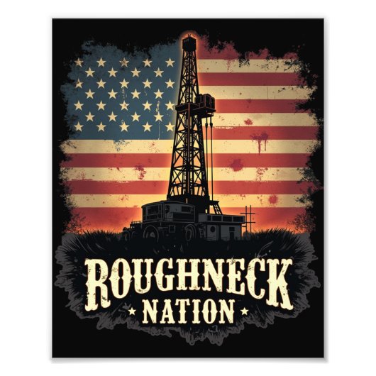 Roghneck Nation Oilfield American Worker Fotodruck (Vorne)