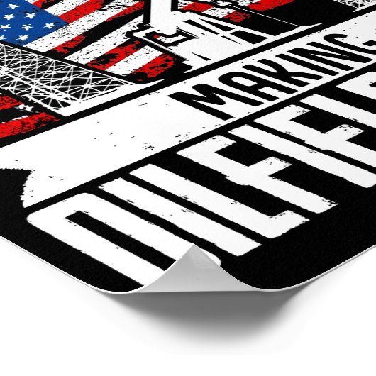 Roghneck Ölfeld-Müll Erschließung von Ölfeldern Poster (Ecke)