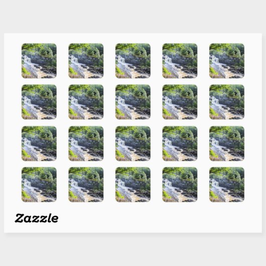 Rogie Falls, Schottland Quadratischer Aufkleber (Blatt)