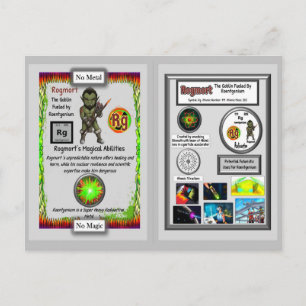 Rogmort präsentiert Roentgenium-Sammelkarten Postkarte