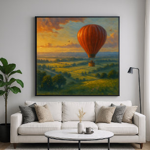 Rogue Balloon Ride - Painterly Illustration Style Poster