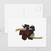 Rogue Dice Design Ankündigungspostkarte (Vorne/Hinten)