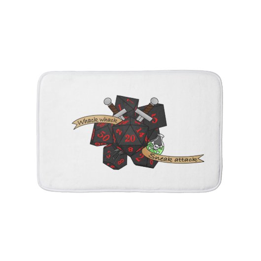 Rogue Dice Design Badematte (Vorderseite)