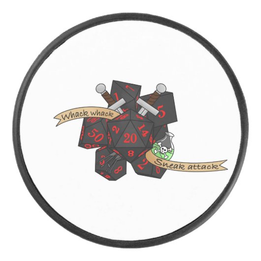 Rogue Dice Design Eishockey Puck (Vorderseite)