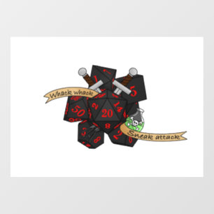 Rogue Dice Design Fensteraufkleber