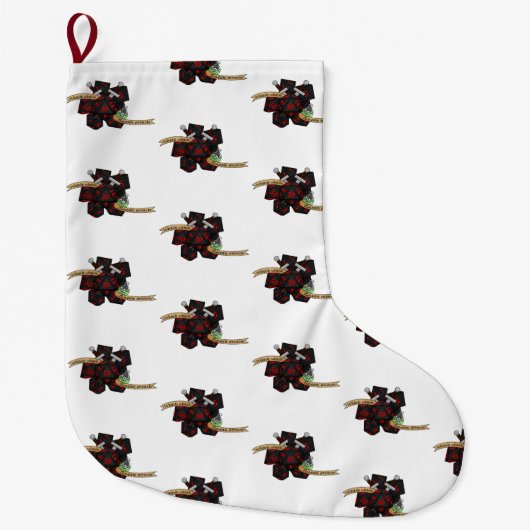 Rogue Dice Design Großer Weihnachtsstrumpf (Vorderseite)