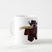Rogue Dice Design Kaffeetasse (Vorderseite Links)
