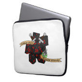 Rogue Dice Design Laptopschutzhülle (Vorderseite Links)
