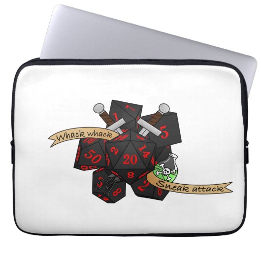 Rogue Dice Design Laptopschutzhülle (Vorderseite)