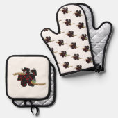 Rogue Dice Design Ofenhandschuh & Topflappen-Set (Vorderseite/Rückseite)