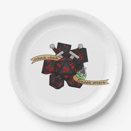 Rogue Dice Design Pappteller (Vorderseite)