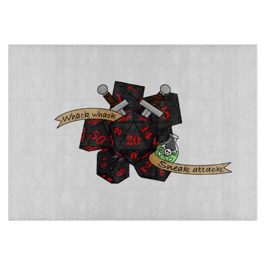 Rogue Dice Design Schneidebrett (Vorderseite)