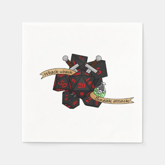Rogue Dice Design Serviette (Vorderseite)
