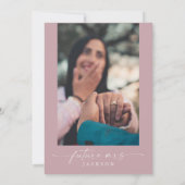 ROGUE Dusty Rose Blush Sie sagte Yes Brautparty Einladung (Rückseite)