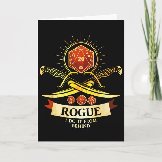 Rogue Fantasy Gamer Rpg Cl Karte (Vorderseite)