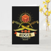 Rogue Fantasy Gamer Rpg Cl Karte (Gelbe Blume)