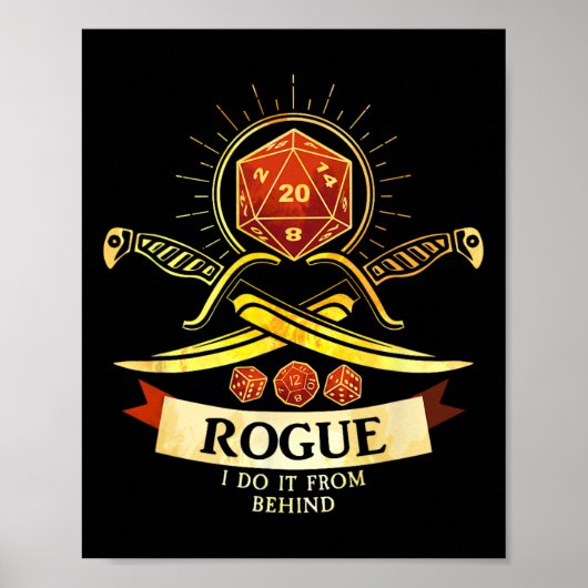 Rogue Fantasy Gamer Rpg Cl Poster (Vorne)