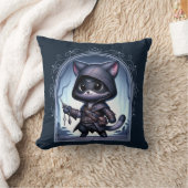 Rogue Feline Fantasy Adventure Kissen (Decke)