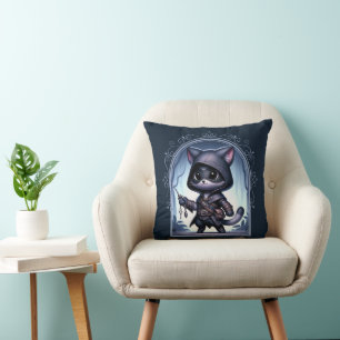 Rogue Feline Fantasy Adventure Kissen