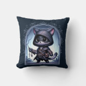 Rogue Feline Fantasy Adventure Kissen (Vorderseite)