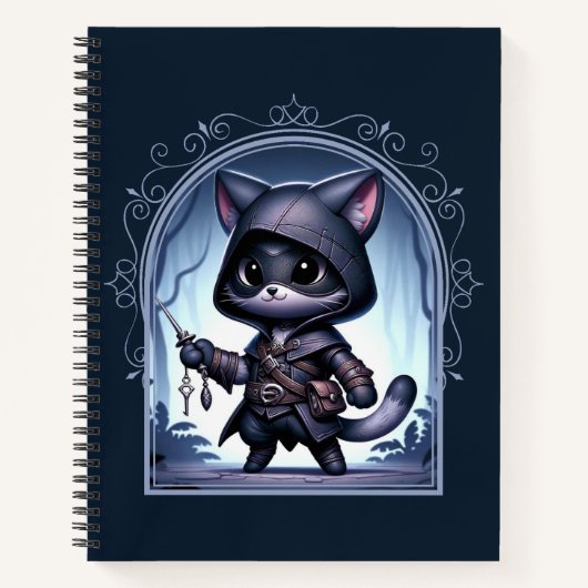 Rogue Feline Fantasy Adventure Notizblock (Vorderseite)