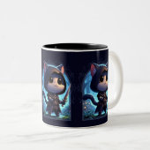 Rogue Feline Fantasy Adventure Zweifarbige Tasse (VorderseiteRechts)