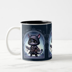 Rogue Feline Fantasy Adventure Zweifarbige Tasse
