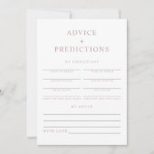 ROGUE Modern Dusty Pink Baby Advice & Predictions Einladung (Vorderseite)