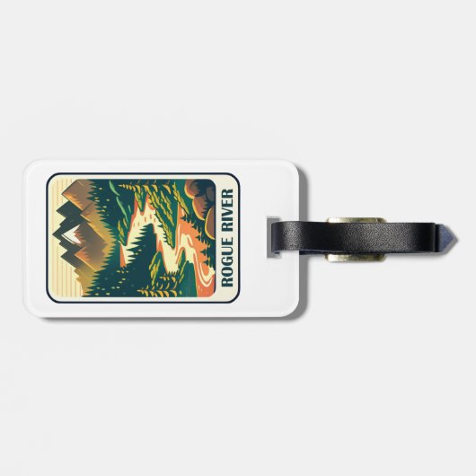 Rogue River Oregon Colors Gepäckanhänger (Rückseite horizontal)