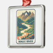 Rogue River Oregon Colors Ornament Aus Metall (Links)