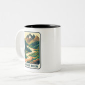Rogue River Oregon Colors Zweifarbige Tasse (Vorderseite Links)